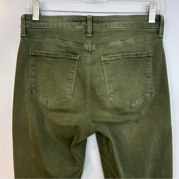 L'AGENCE Margo Olive Green Skinny Mid Rise Cropped Ankle Jeans Size 28 - Picture 9 of 12